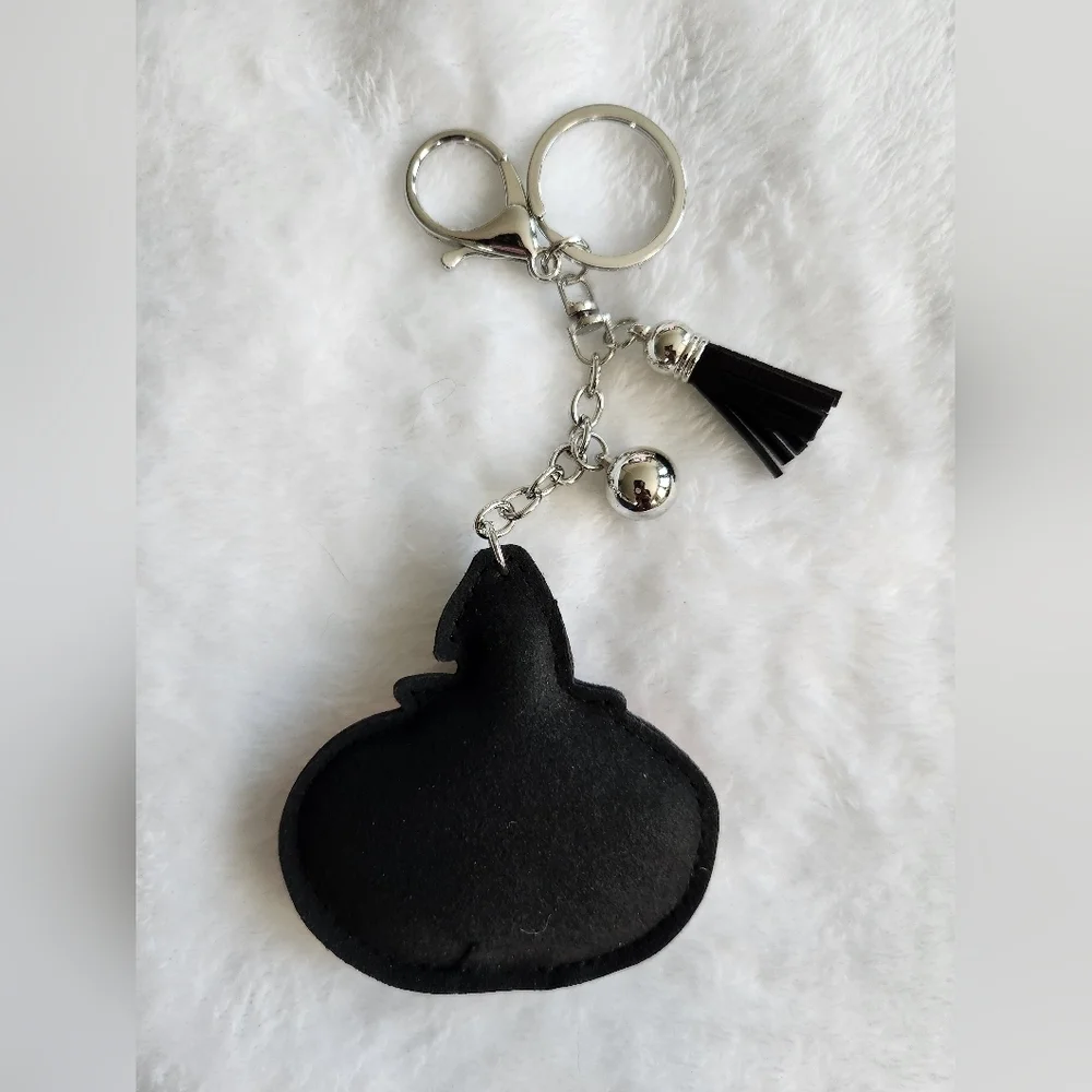 Sparkling Pumpkin With Hat Keychain with Tassel
